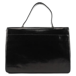 Prada Black Vitello Buckle Top Handle Bag
