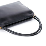 Prada Vitello Chic Schultertasche in Schwarz