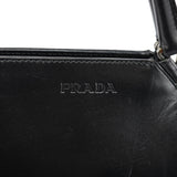Prada Sac porté épaule Vitello Chic en cuir de veau noir