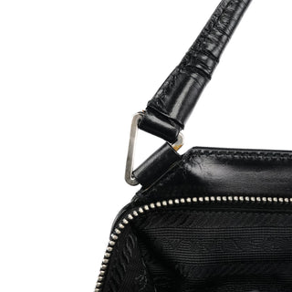 Prada Black Vitello Chic Shoulder Bag