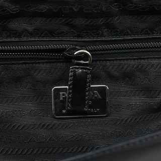 Prada Black Vitello Chic Shoulder Bag