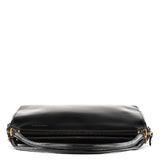 Prada Vitello Chic Schultertasche aus schwarzem Leder