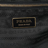 Prada Vitello Chic Schultertasche aus schwarzem Leder