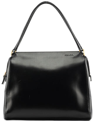 Prada Black Vitello Chic Shoulder Bag