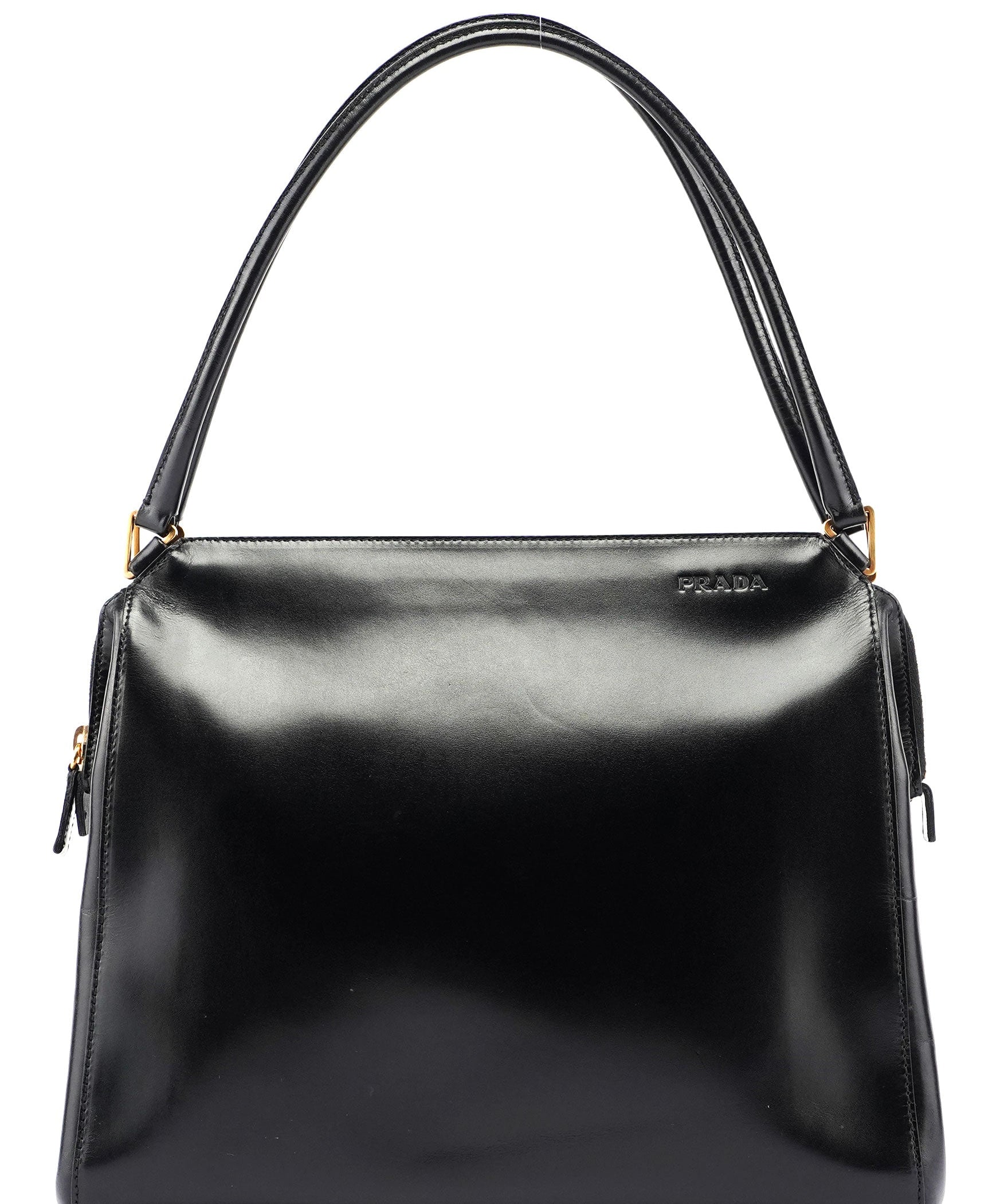 Prada Black Vitello Chic Shoulder Bag