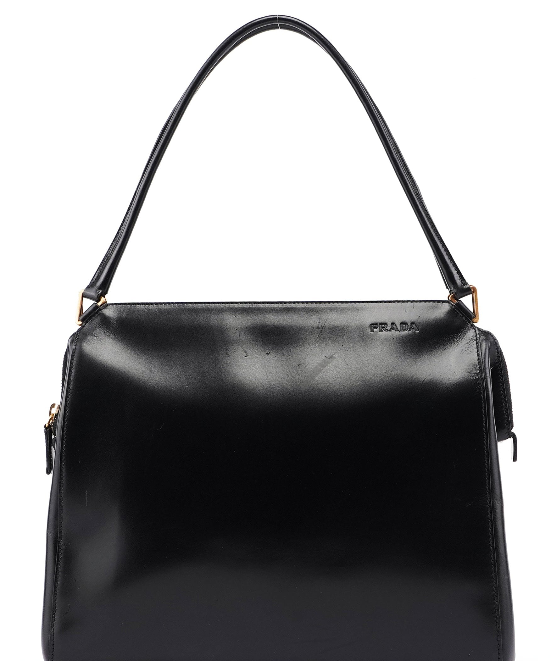 Prada Black Vitello Chic Shoulder Bag