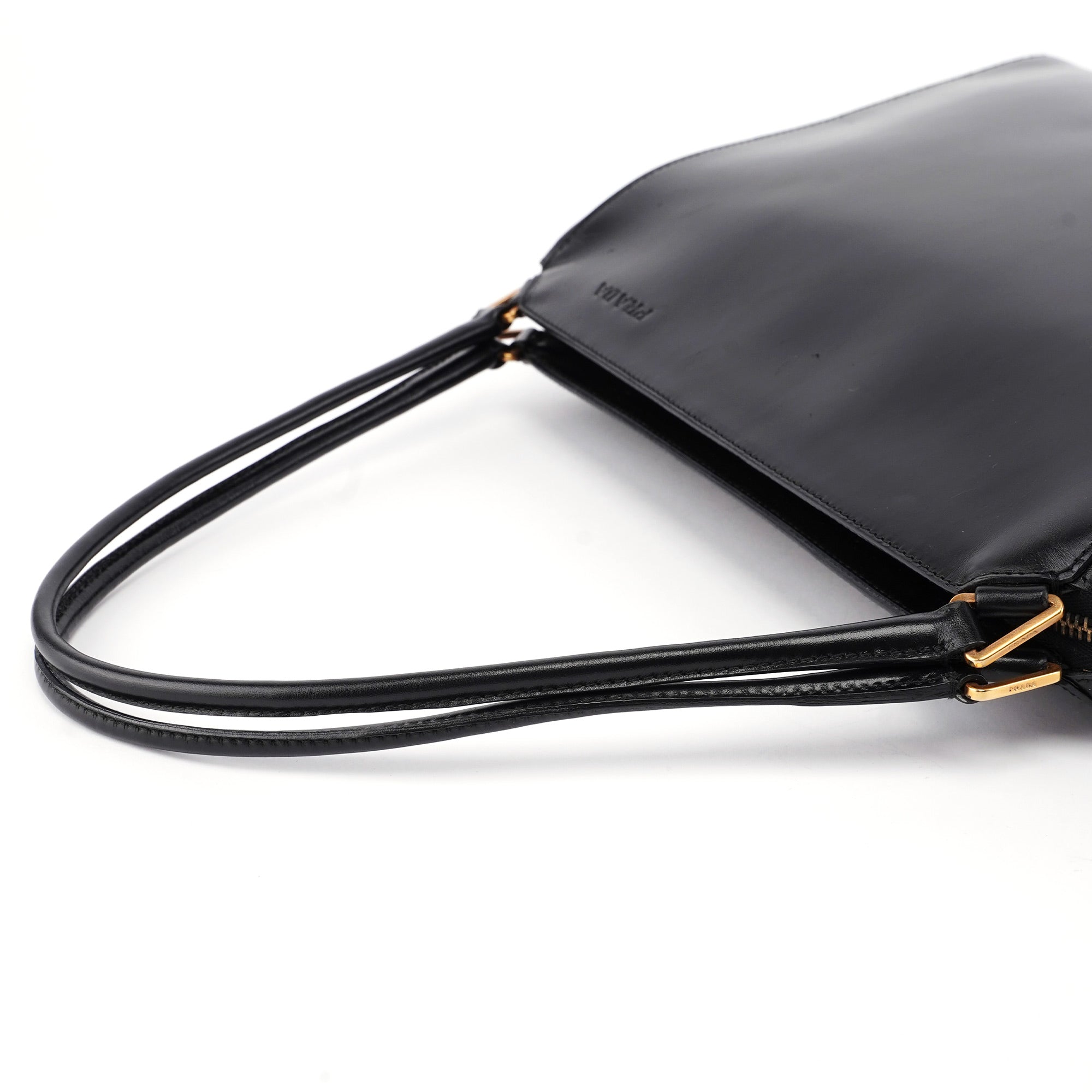 Prada Black Vitello Chic Shoulder Bag