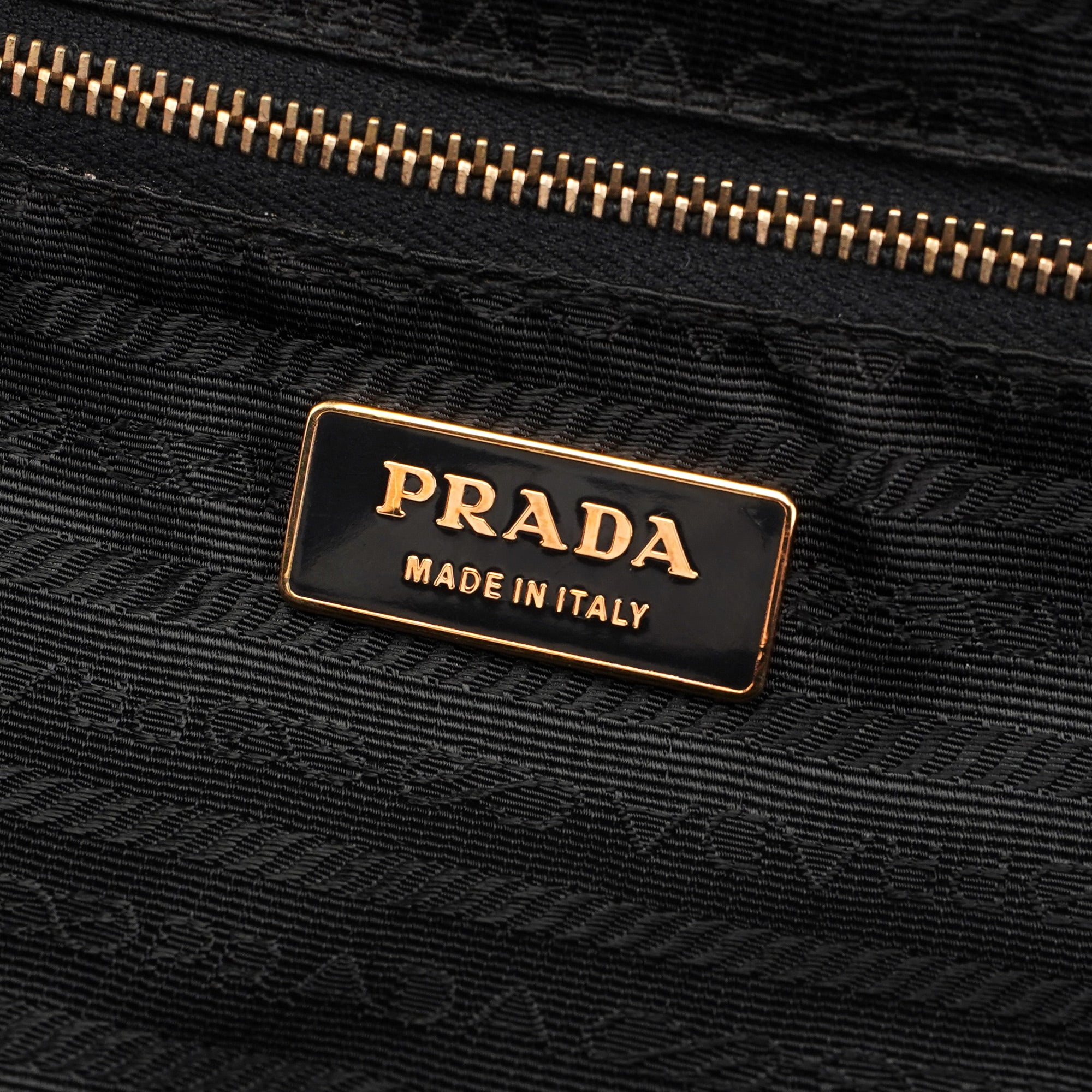 Prada Black Vitello Chic Shoulder Bag