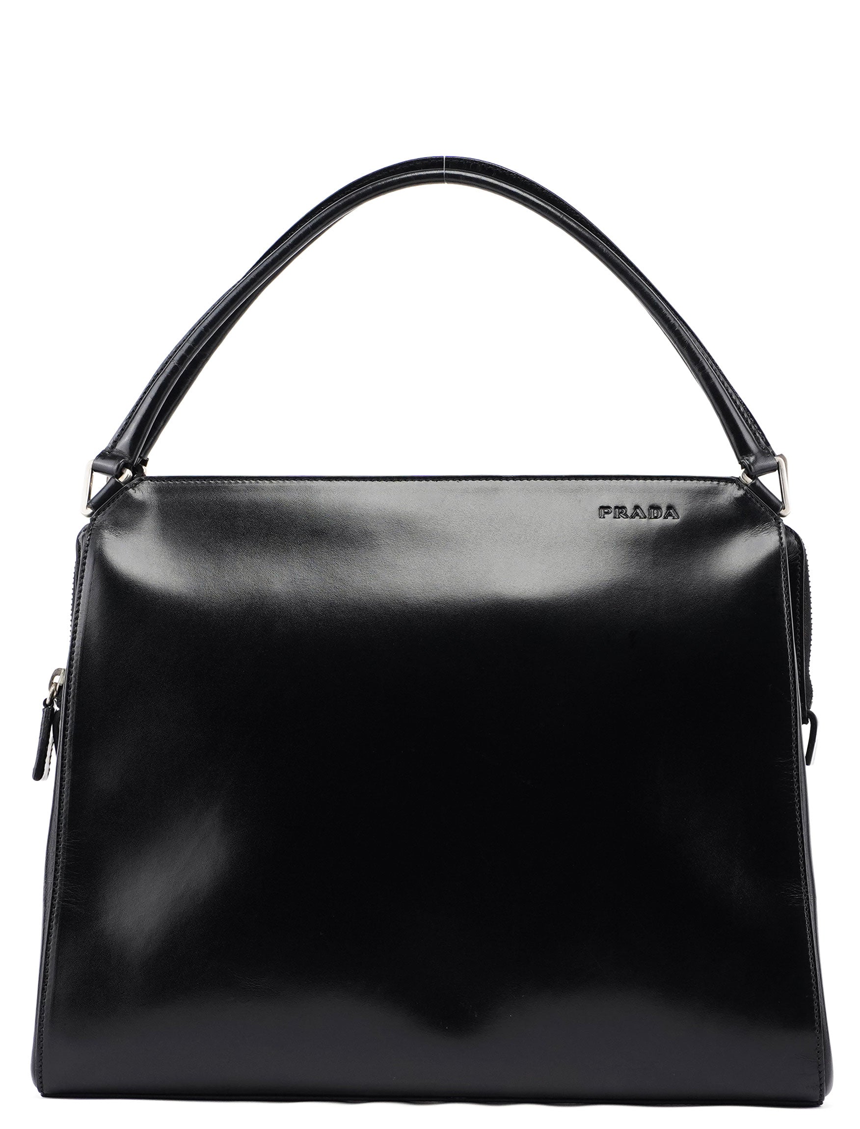 Prada Black Vitello Chic Shoulder Bag