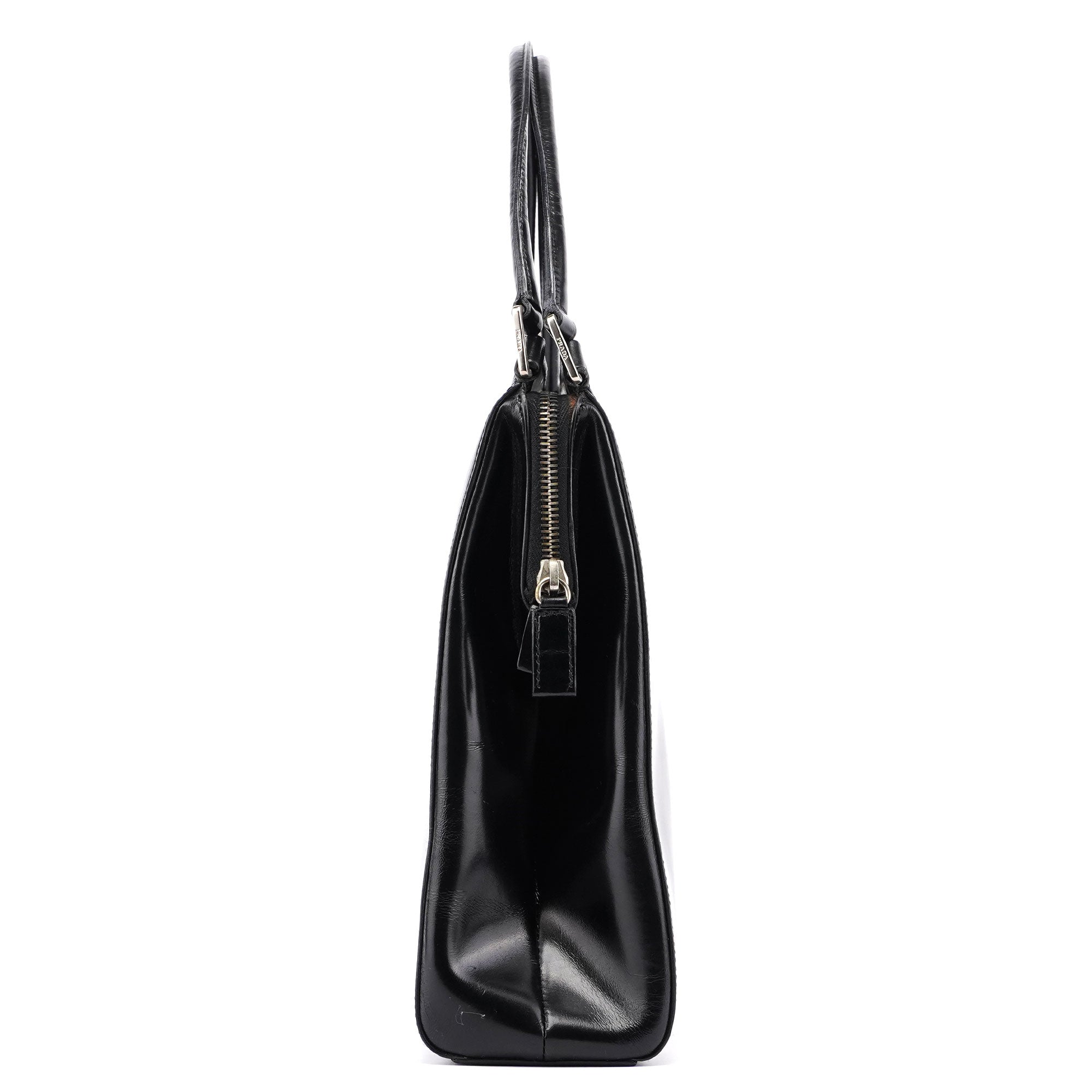 Prada Black Vitello Chic Shoulder Bag