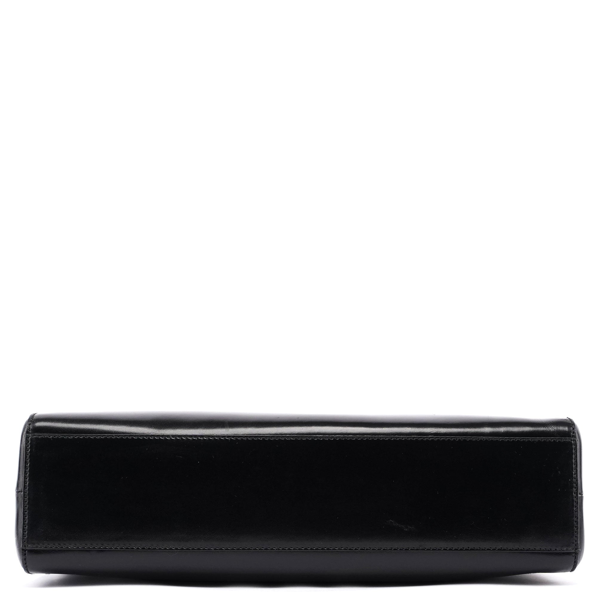 Prada Vitello Chic Schultertasche aus schwarzem Kalbsleder