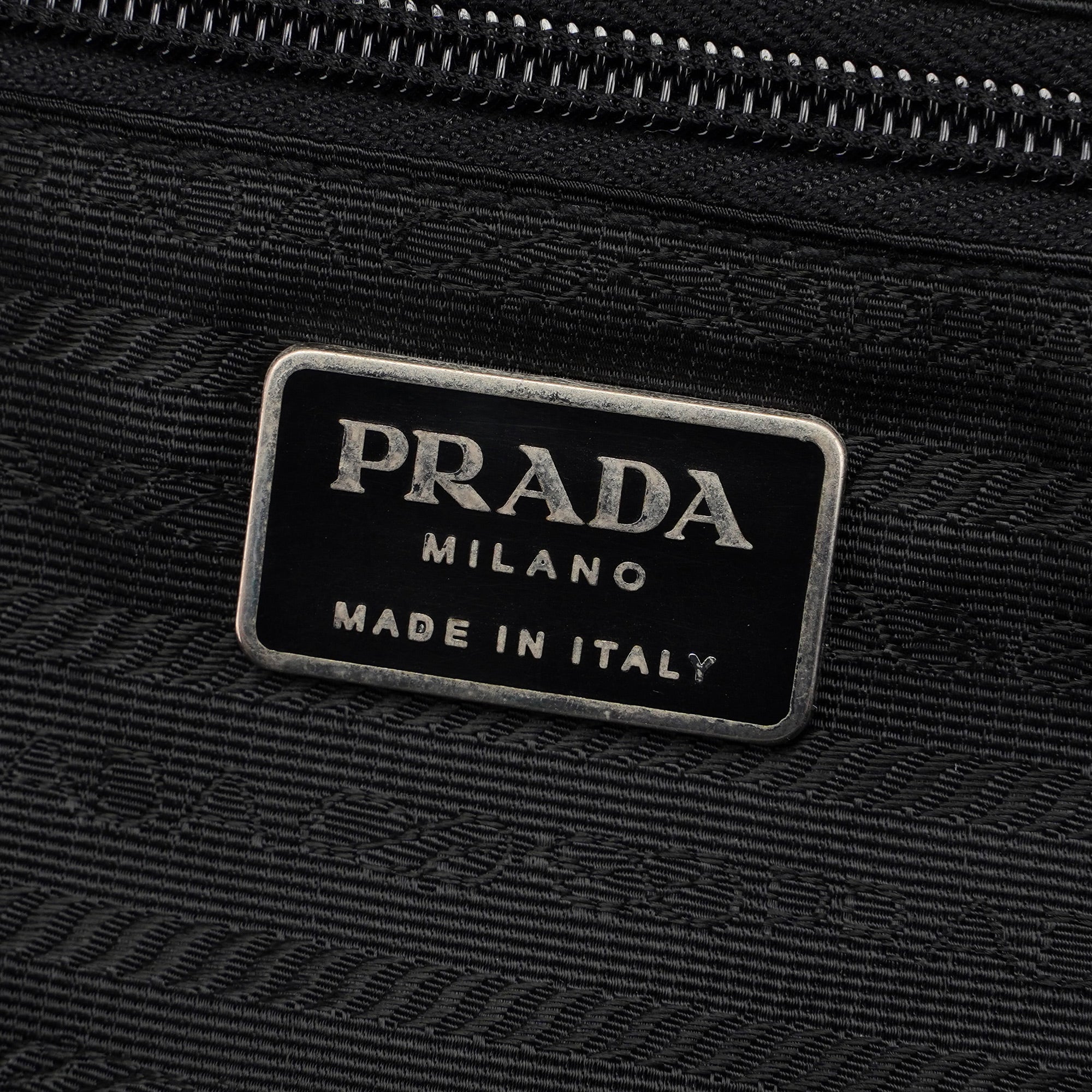 Prada Black Vitello Chic Shoulder Bag