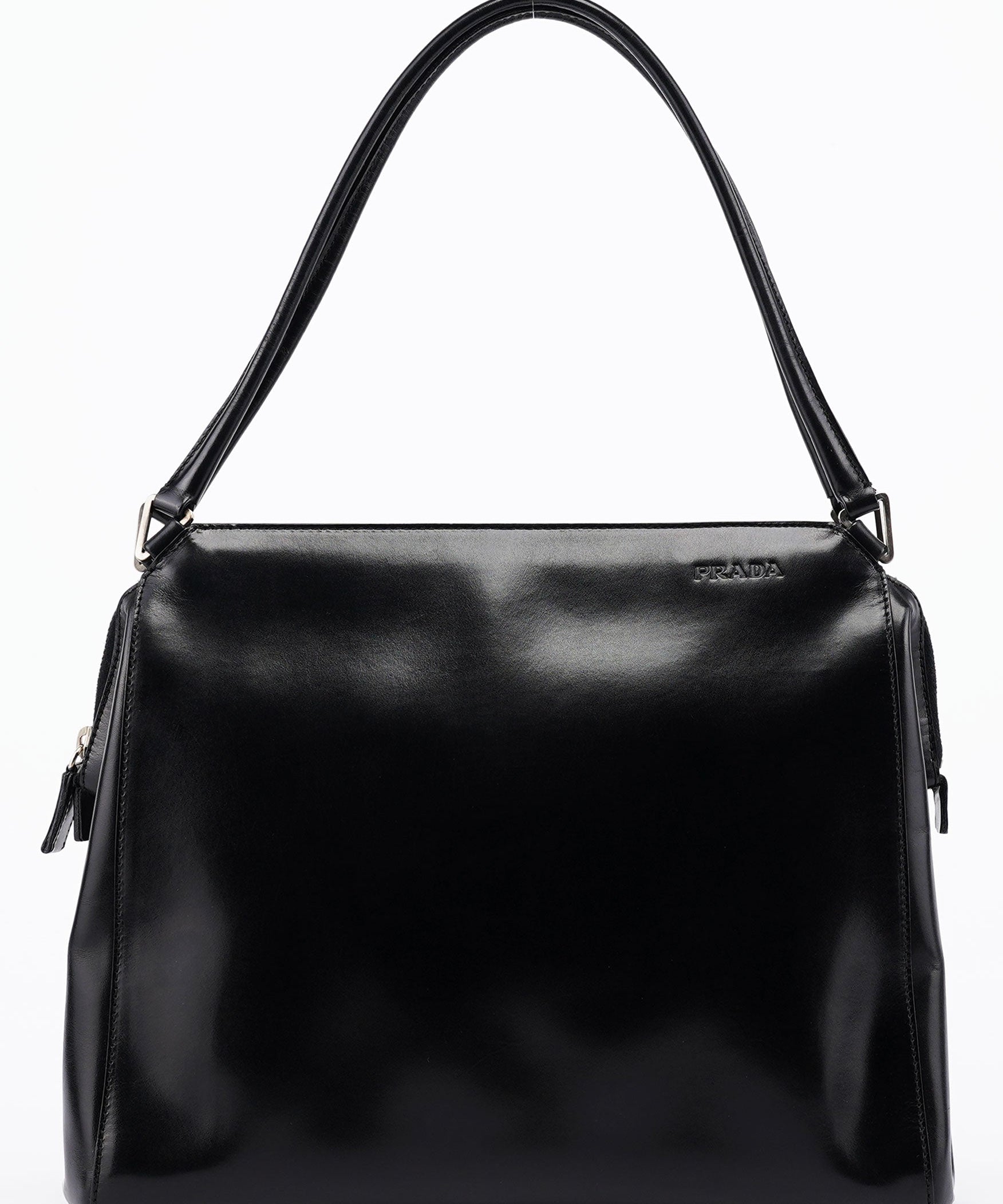 Prada Black Vitello Chic Shoulder Bag