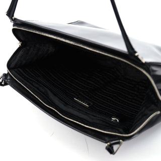 Prada Black Vitello Chic Shoulder Bag