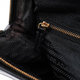 Prada Sac porté épaule Vitello Chic en cuir noir