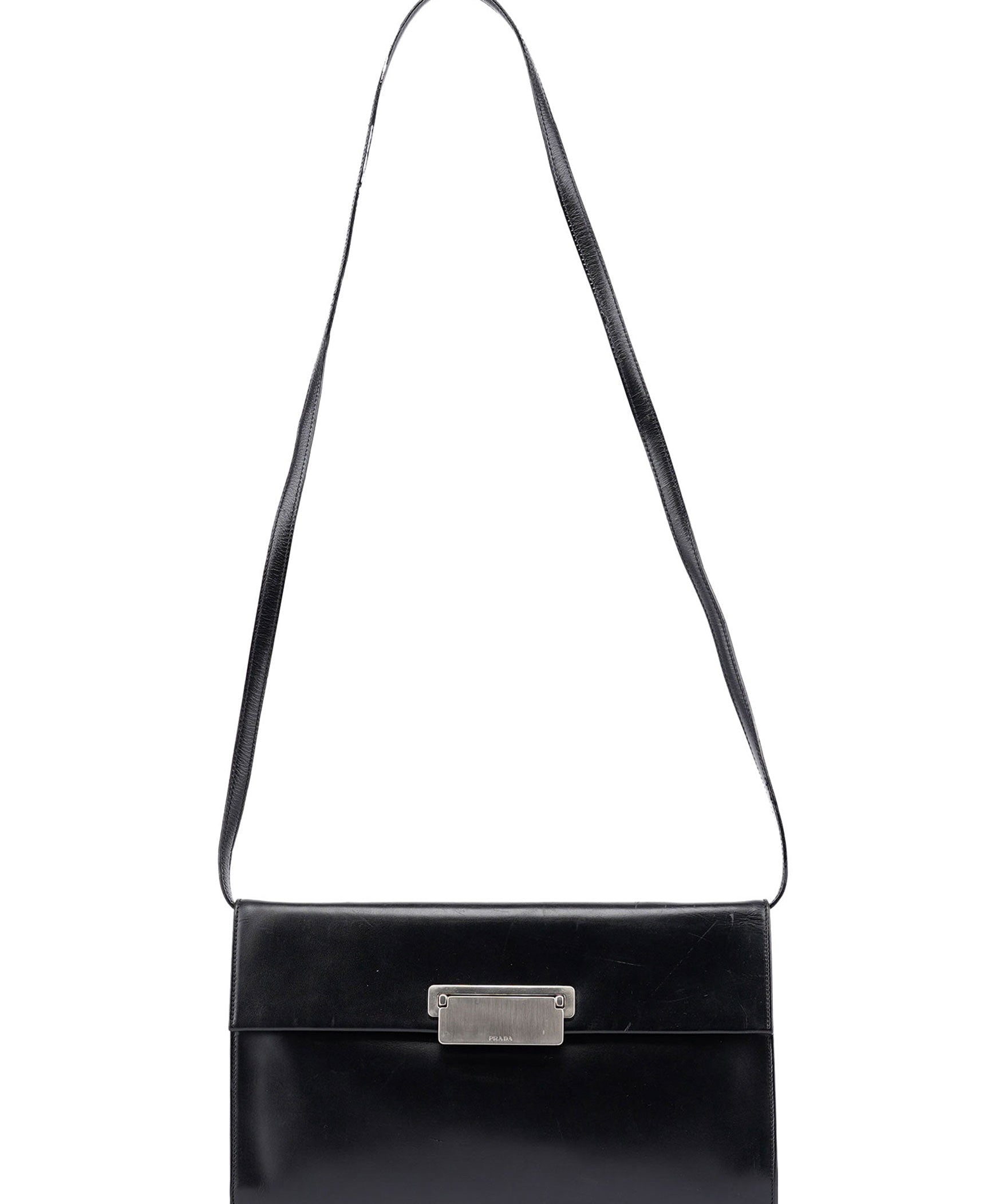Prada Black Vitello Crossbody Bag