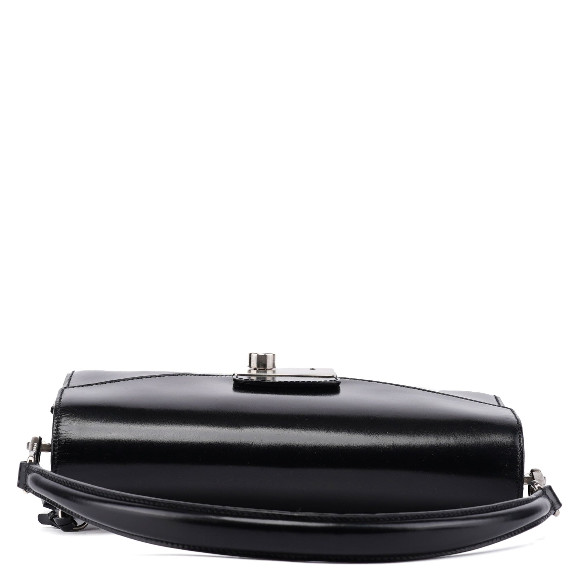 Prada Black Vitello Keylock Shoulder Bag