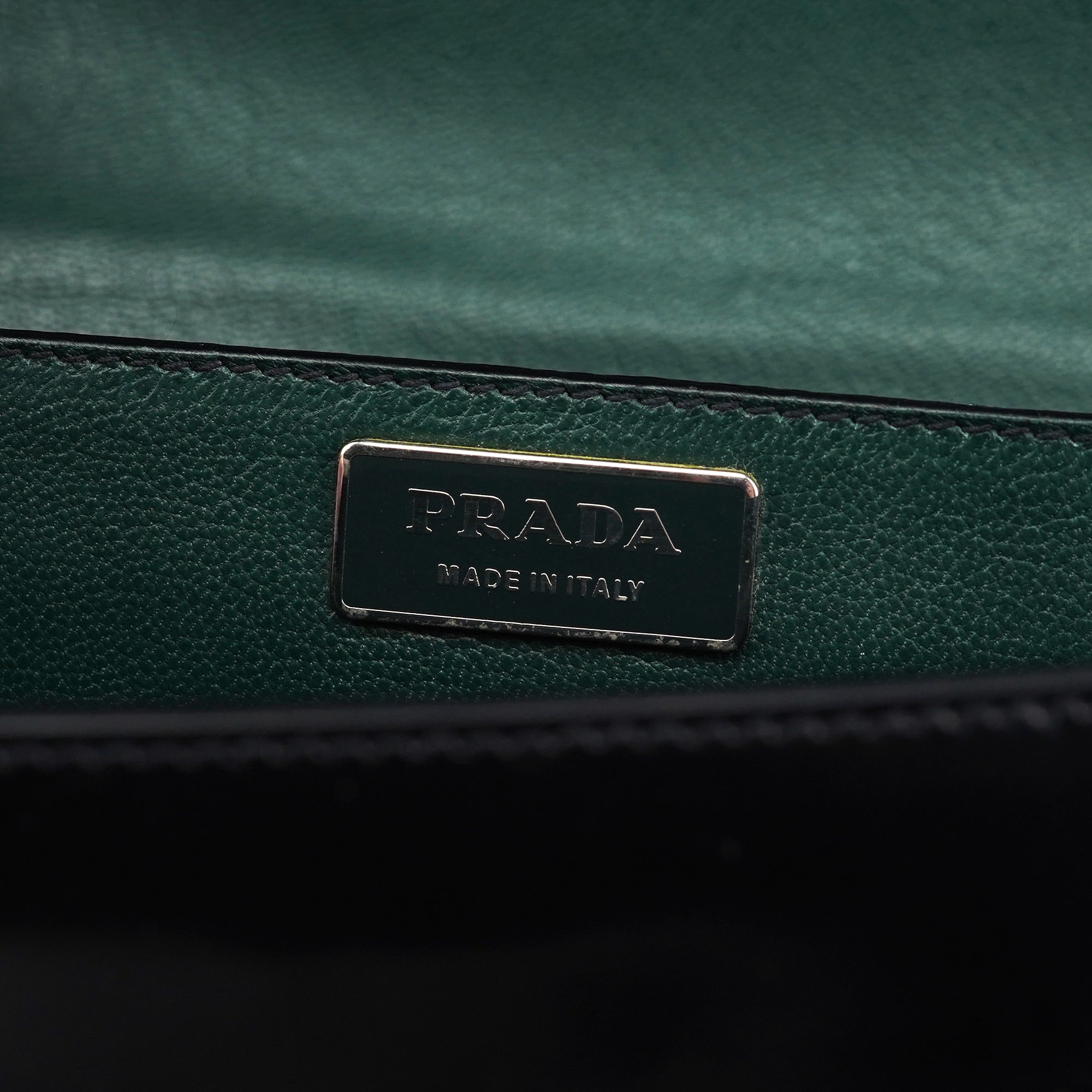 Prada Black Vitello Keylock Shoulder Bag