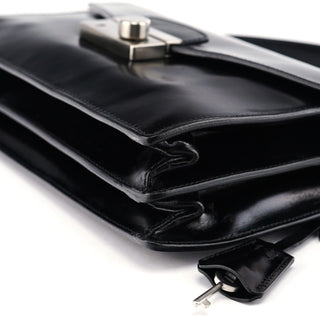 Prada Black Vitello Keylock Shoulder Bag