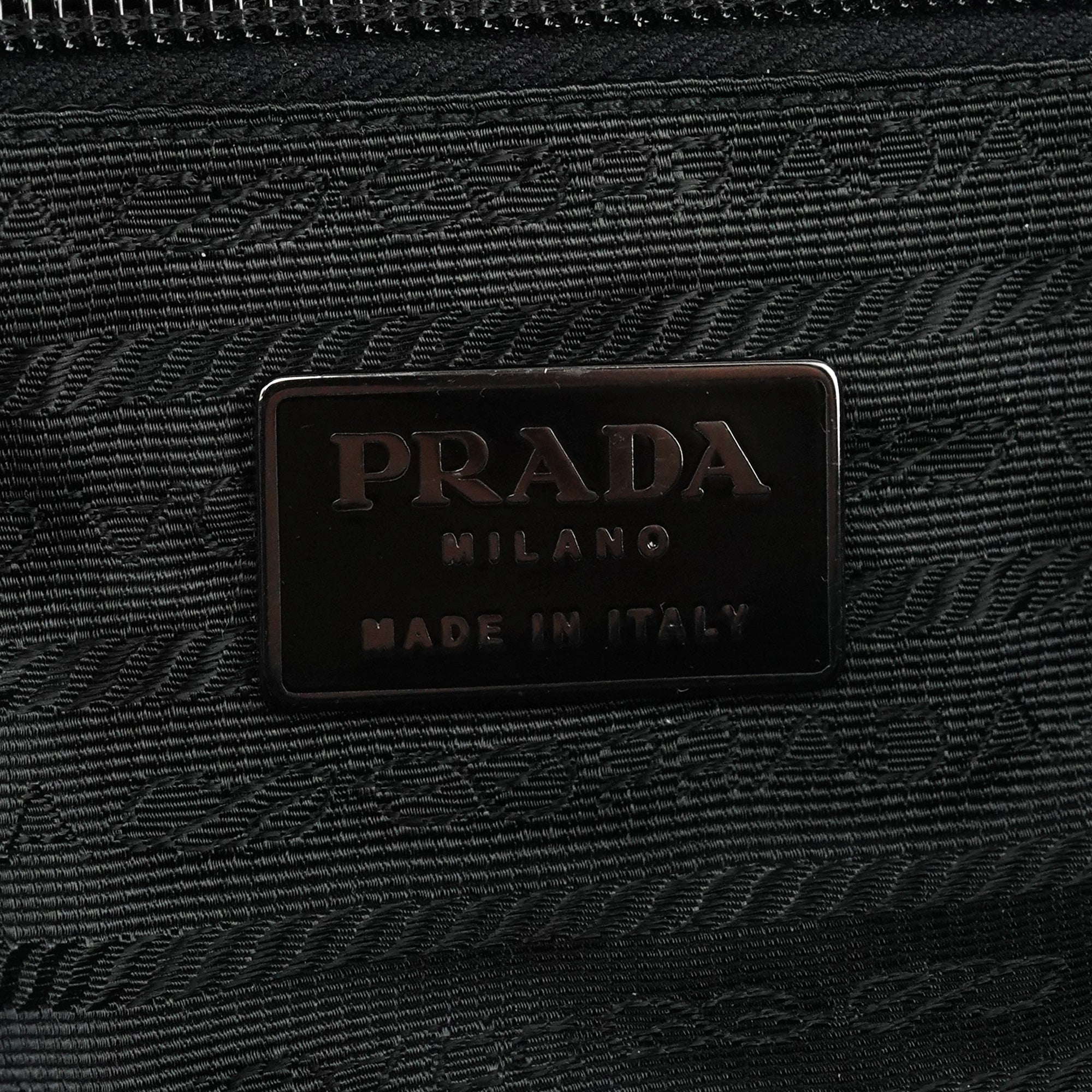Prada Black Vitello Leather Shoulder Bag