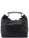 Prada Black Vitello Metal Hobo Shoulder Bag