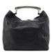 Prada Black Vitello Metal Hobo Shoulder Bag