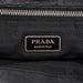 Prada Black Vitello Metal Hobo Shoulder Bag