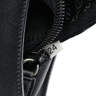 Prada Black Vitello Metal Shoulder Bag