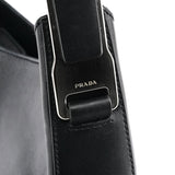 Prada Black Vitello Metal Shoulder Bag