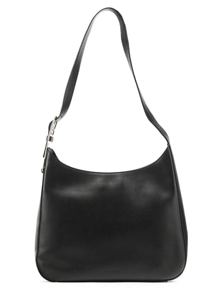 Prada Black Vitello Metal Shoulder Bag