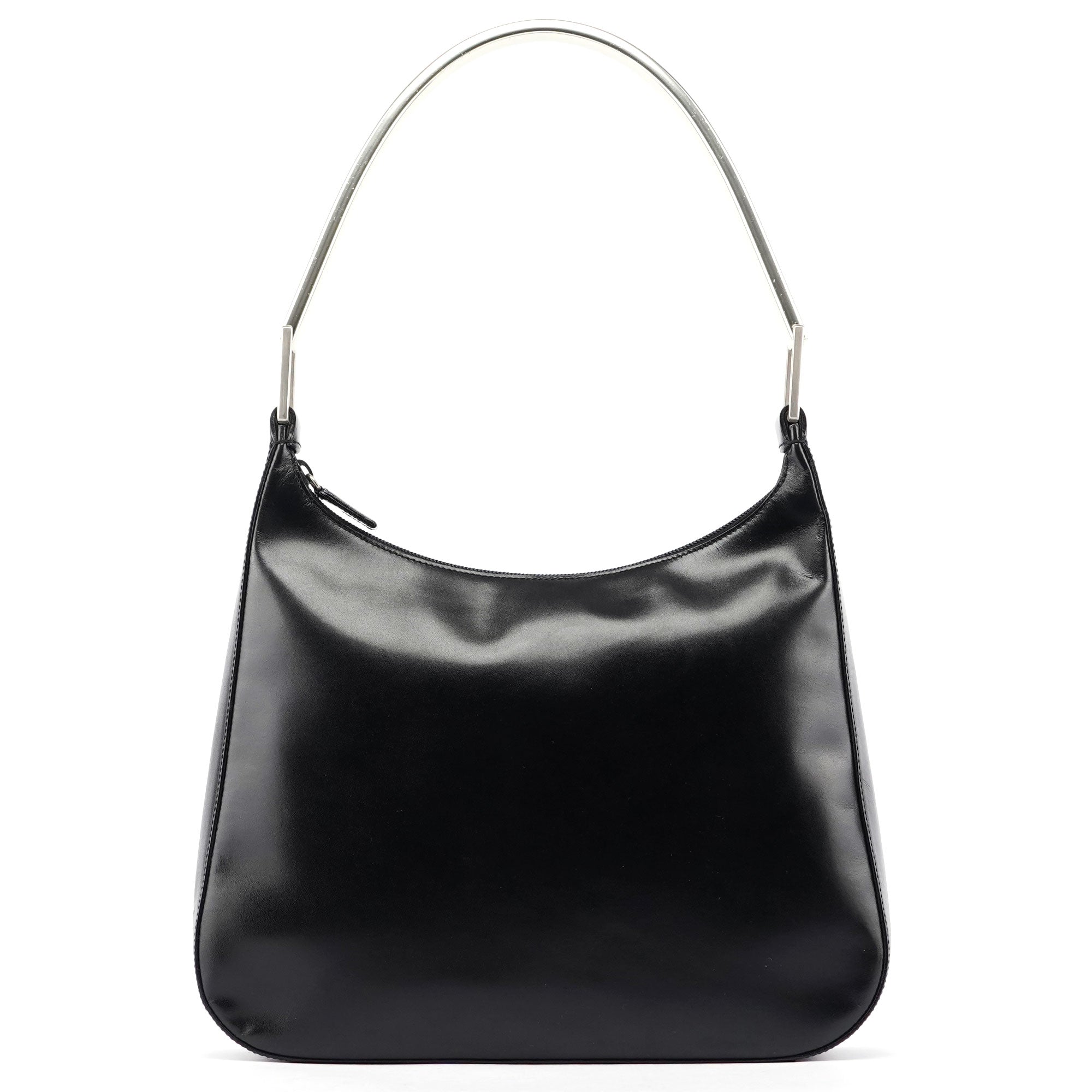 Prada Black Vitello Metallo Shoulder Bag