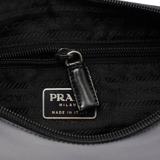 Prada Black Vitello Metallo Shoulder Bag