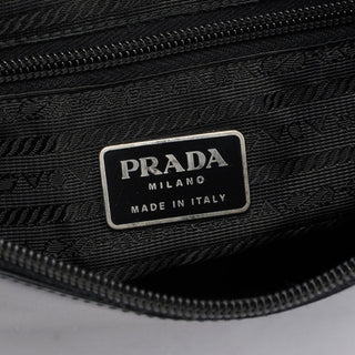 Prada Black Vitello Metallo Shoulder Bag