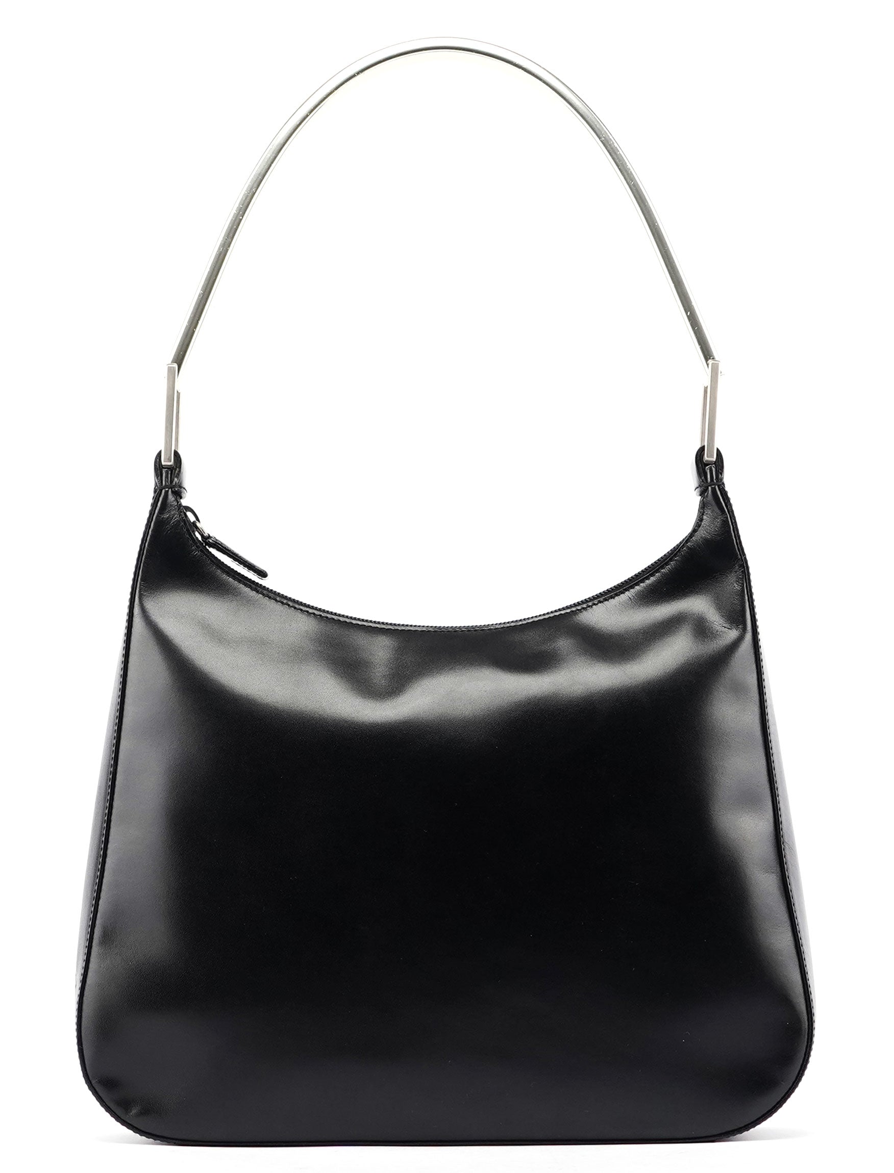 Prada Black Vitello Metallo Shoulder Bag