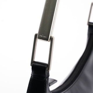 Prada Black Vitello Metallo Shoulder Bag