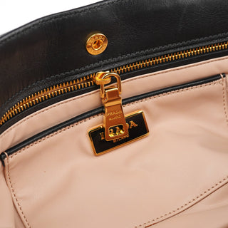 Prada Black White Tweed Clutch Bag