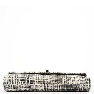 Prada Black White Tweed Clutch Bag