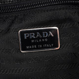 Prada Sac bandoulière en laine et fourrure noires