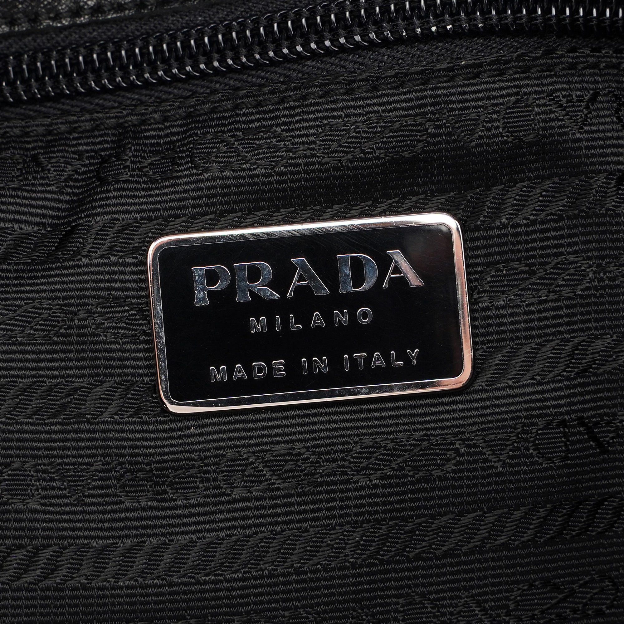 Prada Black Wool Fur Crossbody Bag