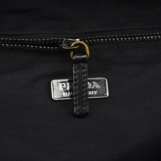 Prada BN0245 Black Cotton Snap Shoulder Bag