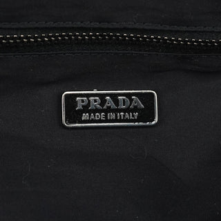 Prada BN0245 Black Cotton Snap Shoulder Bag
