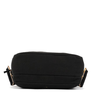 Prada BN0245 Black Cotton Snap Shoulder Bag