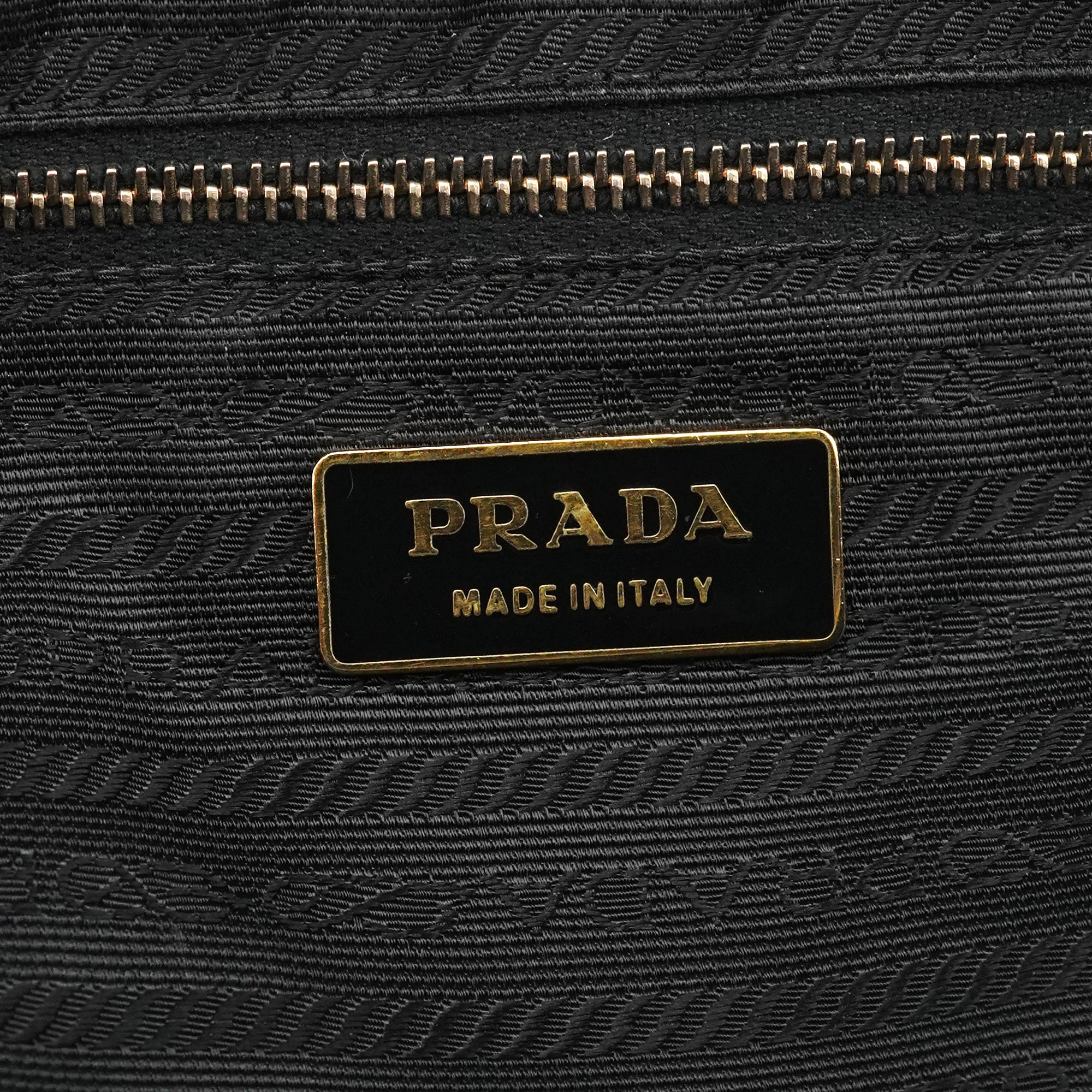 Prada BN0315 Black Vitello Chic Shoulder Bag