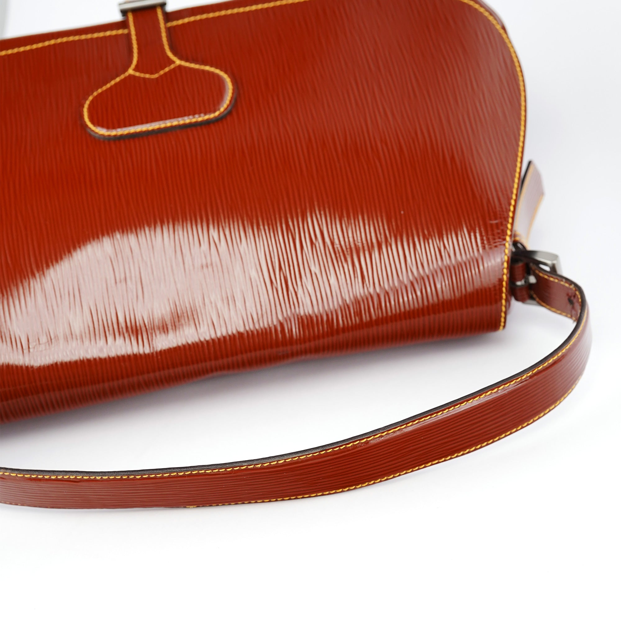 Prada BN0526 Brown Vernice Old Shoulder Bag