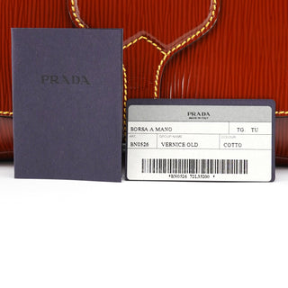 Prada BN0526 Brown Vernice Old Shoulder Bag