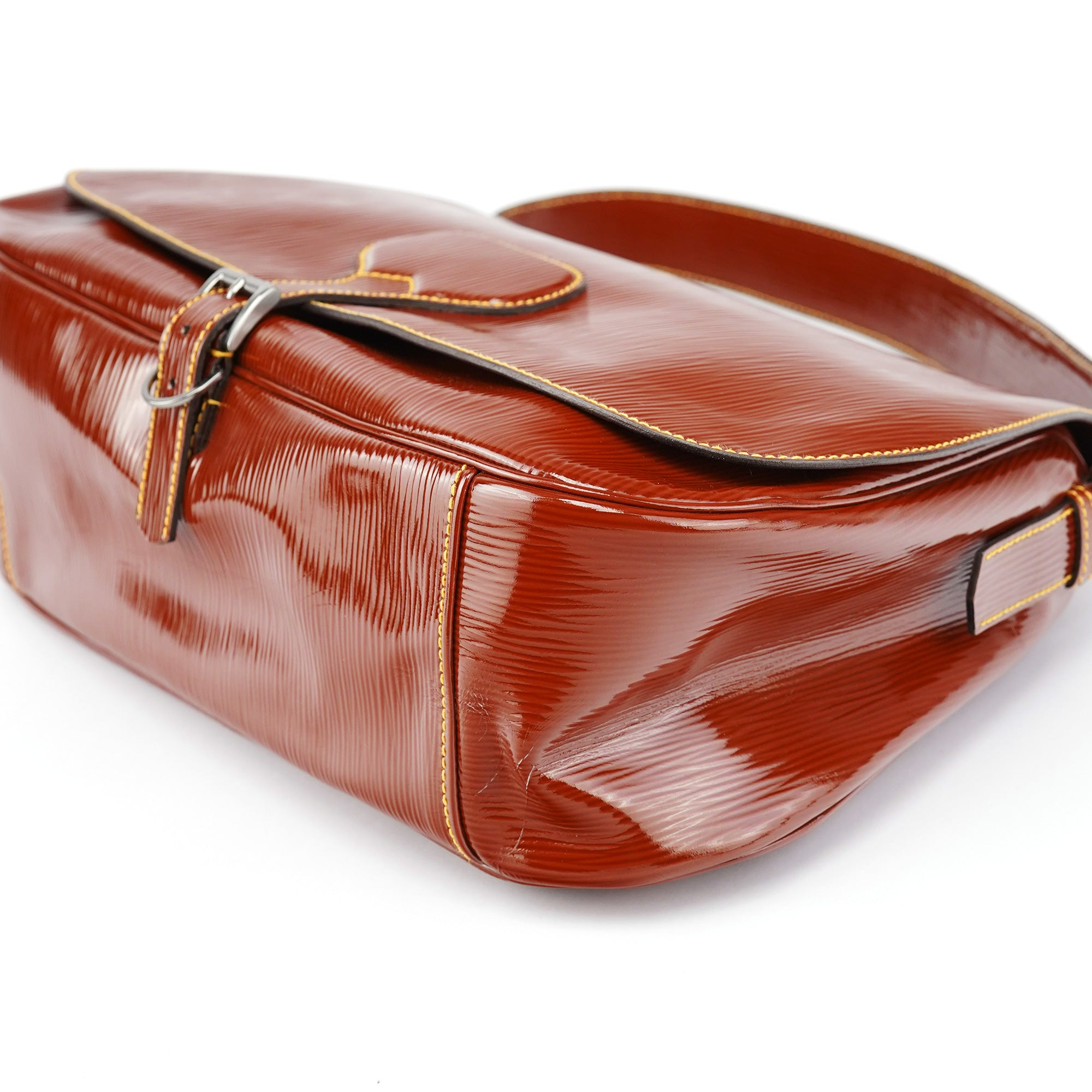 Prada BN0526 Brown Vernice Old Shoulder Bag