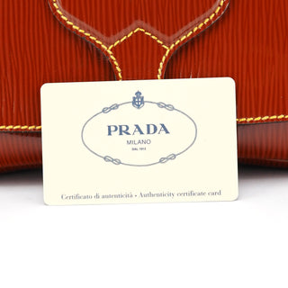 Prada BN0526 Brown Vernice Old Shoulder Bag