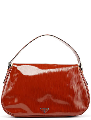 Prada BN0526 Brown Vernice Old Shoulder Bag