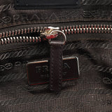 Prada BN0759 Burgundy Croc Calfskin Bowling Bag