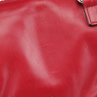 Prada BN0759 Burgundy Croc Calfskin Bowling Bag